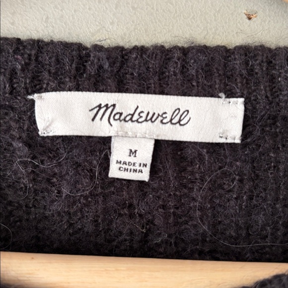 Madewell Bellaire Alpaca-Blend Cardigan – Black, Size M - Picture 6 of 8